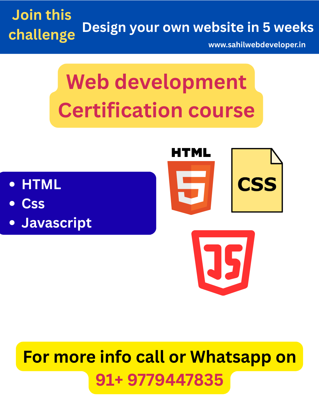 Web Development Certification Course